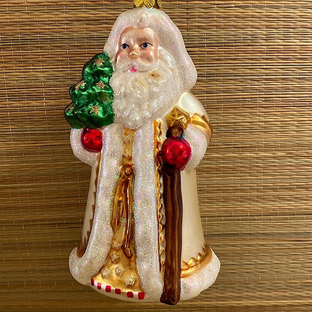 Hand Crafted Kris Kringle Glass Ornament